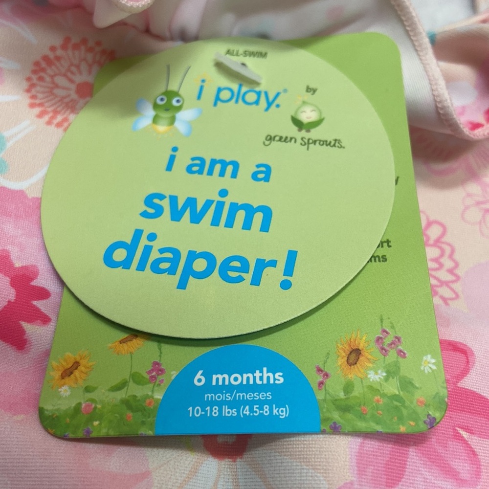 NWT Green Sprouts Size 6M Diaper Swimsuit - Picture 2 of 7